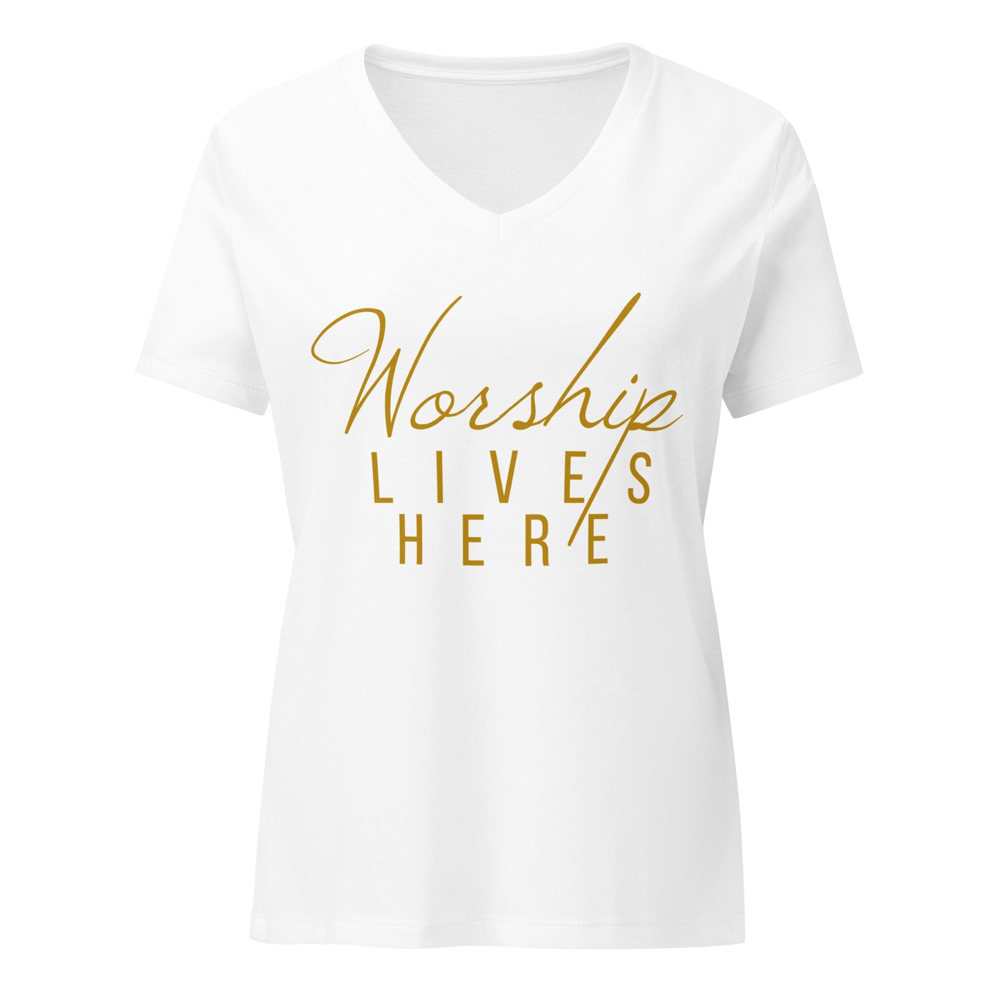 Worship Lives Here™ V-Neck T-Shirt